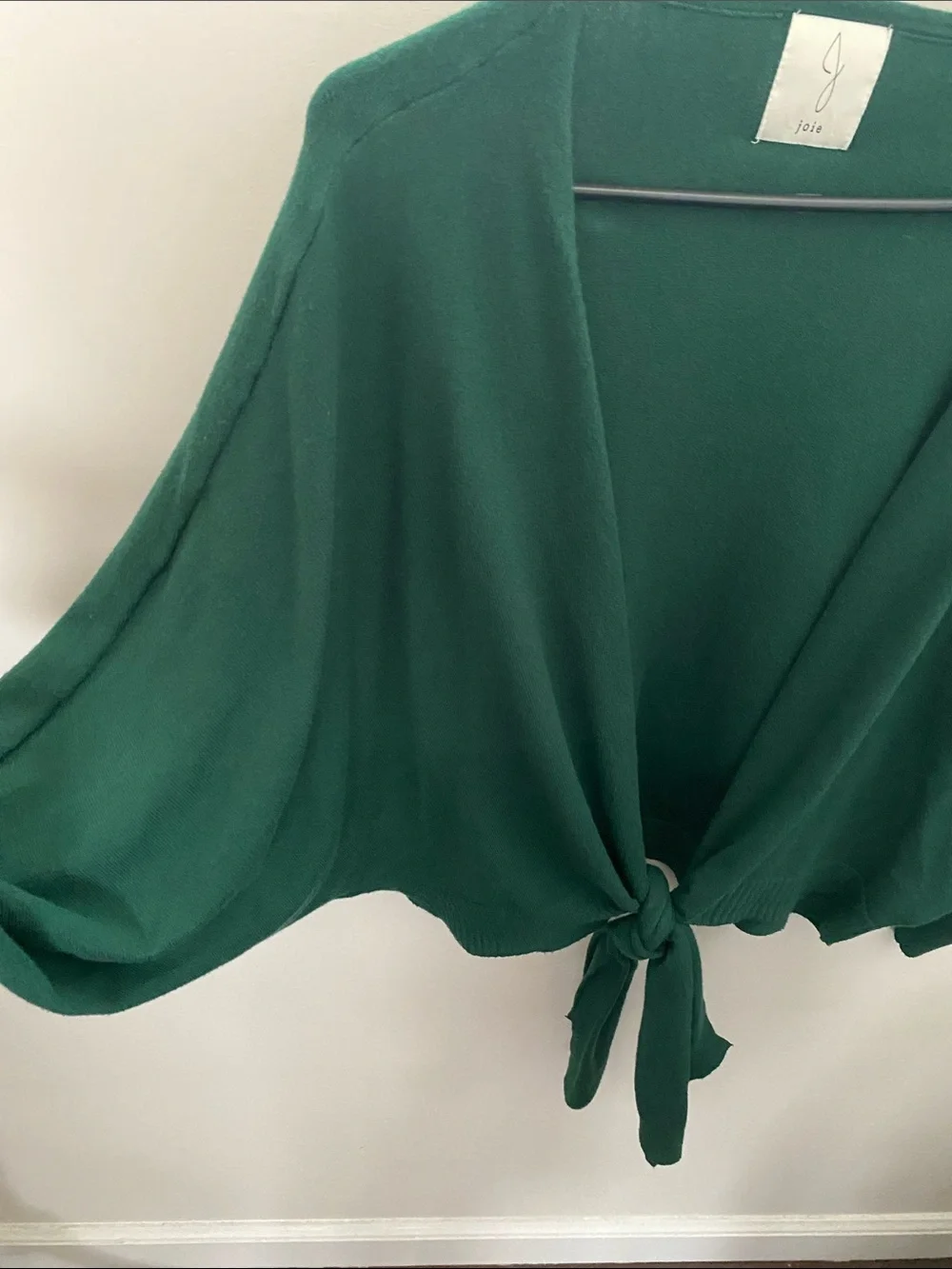 Joie Emerald Green Tie-Front Cardigan